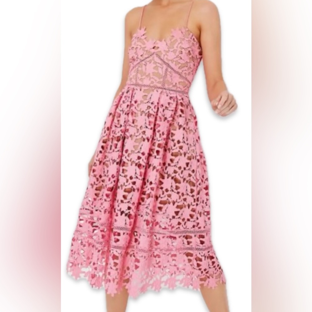 Miss Rosier (DRESS) lace cut out, valentine’s Day, Easter, spaghetti straps pink